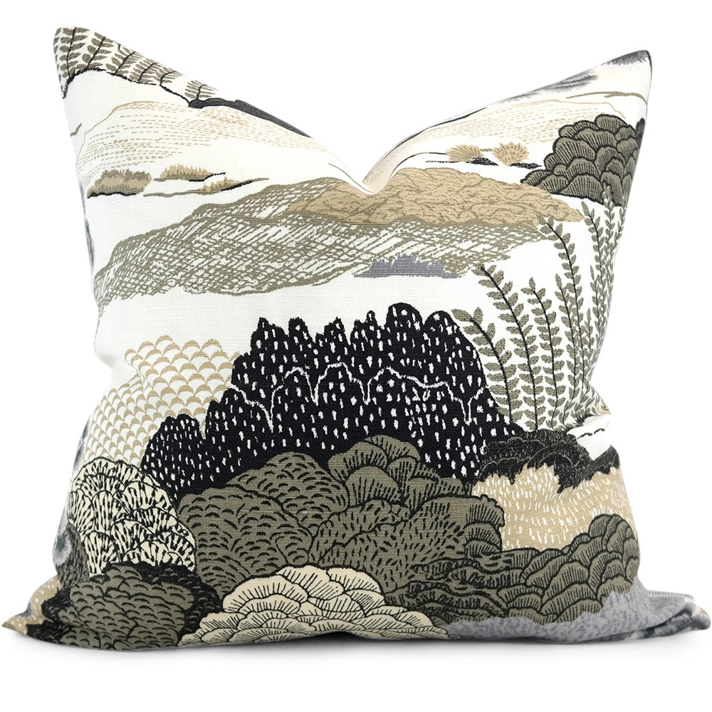 DAINTREE Grey Pillow Cover - Shown in 20"x20"