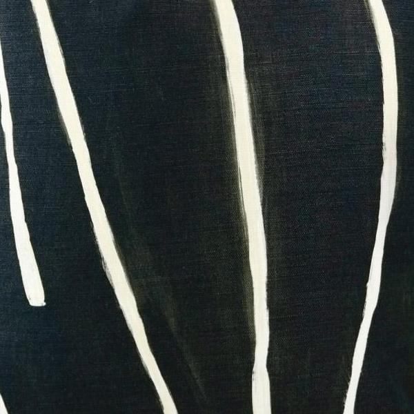 Graffito Black/Linen Fabric Swatch by Groundworks. A Kelly Wearstler Collection.