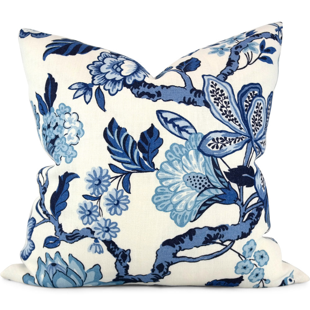 F Schumacher Huntington Gardens in Bleu Marine Pillow Cover SWD STUDIO