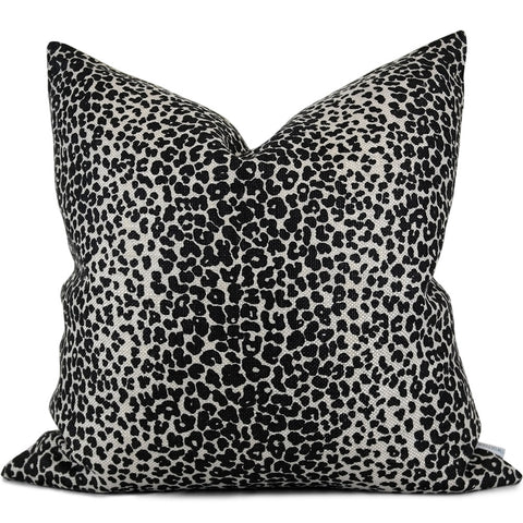 LEOPARD LINEN PRINT Ebony by SWD Studio.  Shown in 20" x 20"