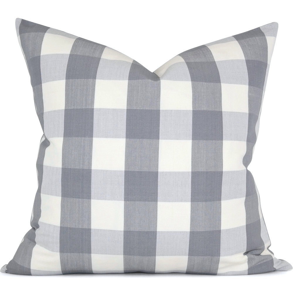 ROMO Melbury Gris Buffalo Check Pillo SWD Studio Made in
