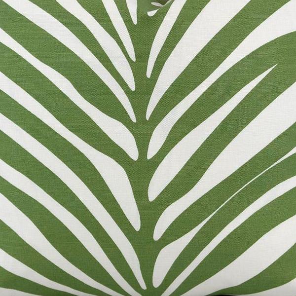 Zebra Palm Linen in Jungle Fabric Swatch