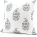 Sandahar Pewter Pillow Cover | Left Angled View | Shown in 20x20