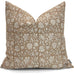 Solange Natural Umber Pillow Cover | Shown in 20x20 | Front View